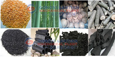 shisha charcoal making machine used raw materials