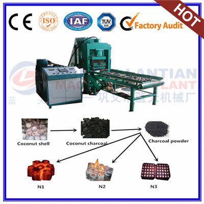 Coconut charcoal hexagon press machine