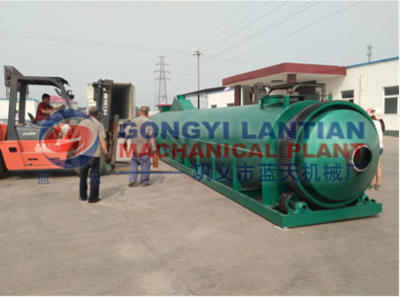 Rotary drum sawdust dryer