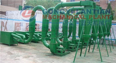 Air-flow pipe sawdust dryer