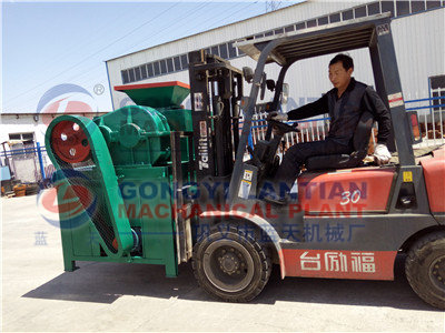 Load ball charcoal press machine to Amercia