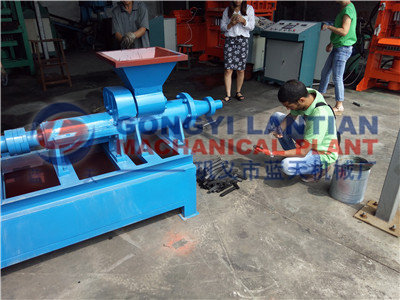 Charcoal extrude machine in Indonesia factory